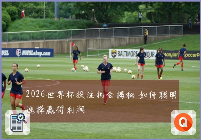 2026世界杯投注机会揭秘 如何聪明选择赢得利润